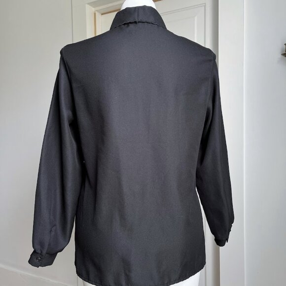 90s black dressy blouse size 18 - Picture 4 of 6
